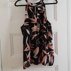 Banana Republic multicolored top black/salmon mix